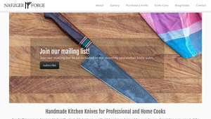 Nafzger Forge - Handmade Kitchen Knives - chef knife made in usa