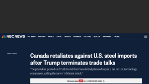 Canada retaliates against U.S. steel imports after Trump terminates ... - canada tariffs on usa