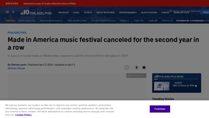 Made in America music festival in Philadelphia canceled again - NBC10 ... - made in usa festival