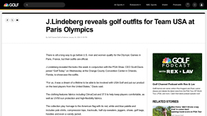 J.Lindeberg reveals golf outfits for Team USA at Paris Olympics - usa olympic golf apparel