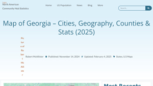 Map of Georgia - Cities, Geography, Counties & Stats (2025) - North ... - parts of georgia usa