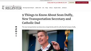 9 Things to Know About Sean Duffy, New Transportation Secretary and ... - secretary of transportation usa