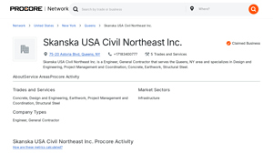 Skanska USA Civil Northeast Inc. | Queens, NY | Procore - skanska usa civil inc