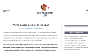 Why is Canada not part of the USA? - New Canadian Life - canada a part of usa