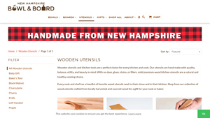 Wooden Utensils - New Hampshire Bowl and Board - usa made utensils