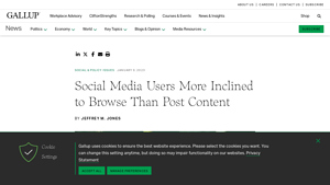 Social Media Users More Inclined to Browse Than Post Content - social media usage by platform