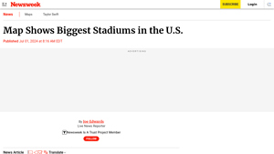 Map Shows Biggest Stadiums in the U.S. - Newsweek - usa largest stadium