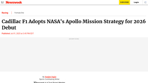 Cadillac F1 Adopts NASA's Apollo Mission Strategy for 2026 Debut - cadilac usa