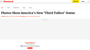 Photos Show America's New 'Third Tallest' Statue - Newsweek - tallest hanuman statue in usa