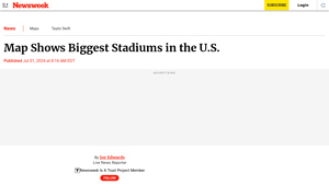 Map Shows Biggest Stadiums in the U.S. - Newsweek - largest stadium in usa