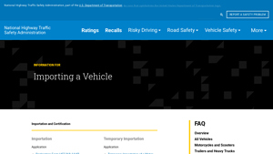 Importing a Vehicle - NHTSA - importing truck from canada to usa