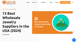 13 Best Wholesale Jewelry Suppliers in the USA (2024) - NicheSources - jewelry manufacturers usa
