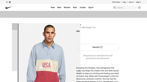 USA Men's Nike Rugby Top - usa rugby apparel