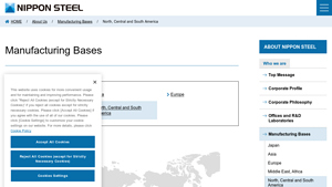 North, Central and South America | Manufacturing Bases | About Us - steel companies in usa