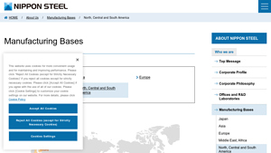 North, Central and South America | Manufacturing Bases | About Us - steel mills in usa