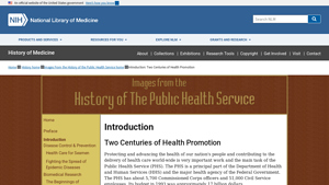 Images From the History of the Public Health Service: Introduction - public health service usa