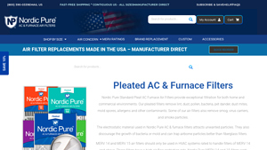 Pleated Air Filter - Nordic Pure - usa commercial pleated air filters manufacturer