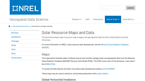 Solar Resource Maps and Data | Geospatial Data Science | NREL - solar power usa