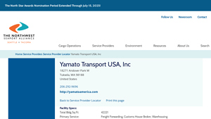 Yamato Transport USA, Inc | Northwest Seaport - Port of Tacoma - yamato transport usa