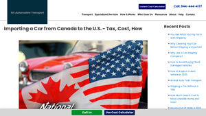 Importing a Car from Canada to the U.S. - Tax, Cost, How - NX - importing truck from canada to usa