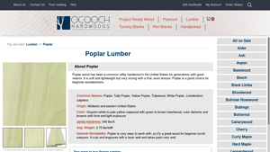 Ocooch Hardwoods - Poplar Hardwood Lumber