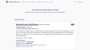 USA Airports and Airlines - OfficialUSA.com - airline companies usa
