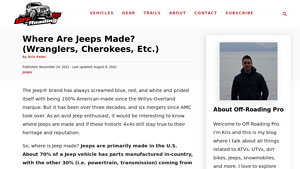 Where Are Jeeps Made? (Wranglers, Cherokees, Etc.) - are jeeps made in the usa