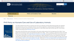 PHS Policy on Humane Care and Use of Laboratory Animals - public health service usa