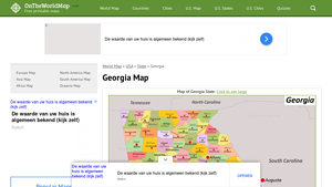 Georgia State Map | USA | Maps of Georgia (GA) - parts of georgia usa