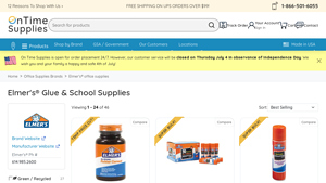 Elmer's® Glue & School Supplies - OnTimeSupplies.com - elmer's distributor in usa