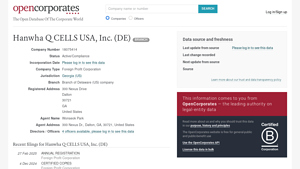Hanwha Q CELLS USA, Inc. (DE) - OpenCorporates - hanwha q cells usa inc.