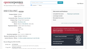 Entity Details :: OpenCorporates - hsi usa inc
