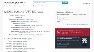 ANORD MARDIX (USA) INC. :: Oregon (US) :: OpenCorporates - anord mardix usa inc