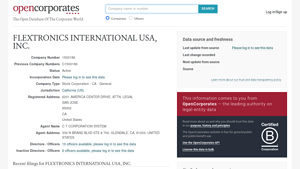 Entity Details :: OpenCorporates - flextronics international usa inc