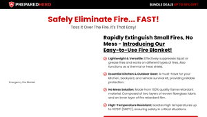 Safely Eliminate Fire... FAST! - Prepared Hero - fire blankets made in usa