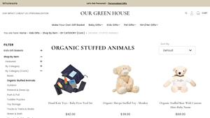 Organic Stuffed Animals | Baby and Toddler - Our Green House - stuffed toys made in usa