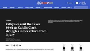 Valkyries rout the Fever 80-61 as Caitlin Clark struggles in her return ... - wiese usa indianapolis