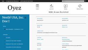 Nestlé USA, Inc. v. Doe I | Oyez - nestle usa inc