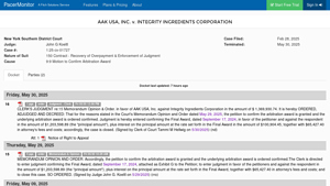 AAK USA, INC. v. INTEGRITY INGREDIENTS CORPORATION - aak usa inc