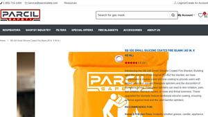 Silicone Fire Blanket | Non-Fiberglass Fire Protection - Parcil Safety - fire blankets made in usa