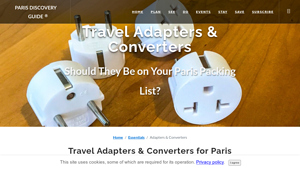 Travel Adapters & Converters - Paris Discovery Guide - electric plug adaptors for usa