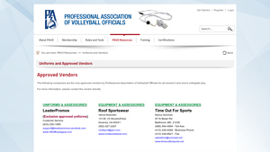 Professional Association of Volleyball Officials - PAVO - usa volleyball apparel