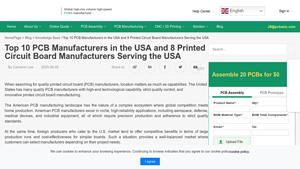 Top 10 PCB Manufacturers in the USA and 8 Printed Circuit Board ... - pcb manufacturing usa
