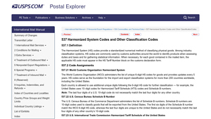 USPS - International Mail Services Codes