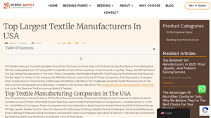 Top Largest Textile Manufacturers In USA (2024) - Perfectextile - textile suppliers usa