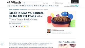 Made in USA vs. Sourced in the US Pet Foods - PetCareRx - dog food made in usa