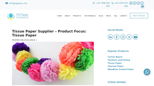 Tissue Paper Supplier - Product Focus - PG Paper - toilet tissue manufacturers in usa