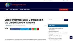 List of Pharmaceutical Companies in the United States of America - medicine company in usa
