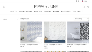 Pippa + June - Modern Shower Curtains