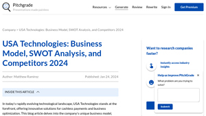 USA Technologies: Business Model, SWOT Analysis, and ... - PitchGrade - usa technologies inc